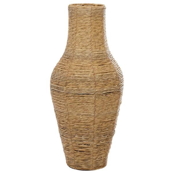 Woven Wicker Floor Vases