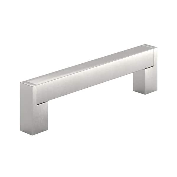 Lipari Collection 5-1/16 in. (128 mm) Modern Brushed Nickel Rectangular Cabinet Bar Pull