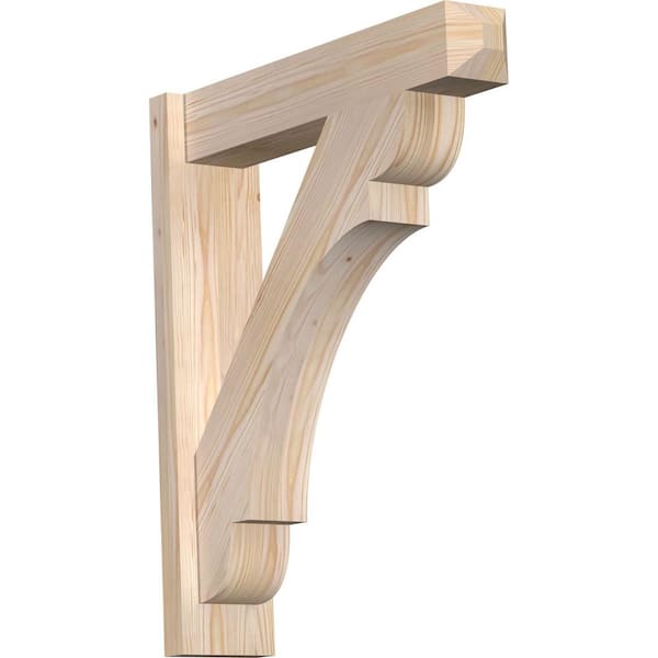 Ekena Millwork 6 in. x 28 in. x 24 in. Douglas Fir Olympic Craftsman Smooth Outlooker