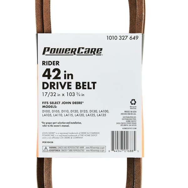 Riding Mower John Deere La115 Deck Belt Size Deck Drive Belt For
