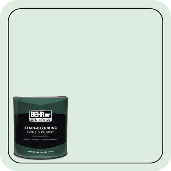 BEHR ULTRA 1 qt. #M430-1 Snowbound Semi-Gloss Enamel Exterior Paint & Primer