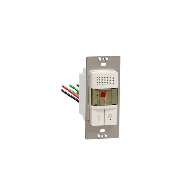 X Series 15 Amp 500 Watt Single-Pole Occupancy/Humidity Sensor Light and Fan Control Back Wires Matte Light Almond