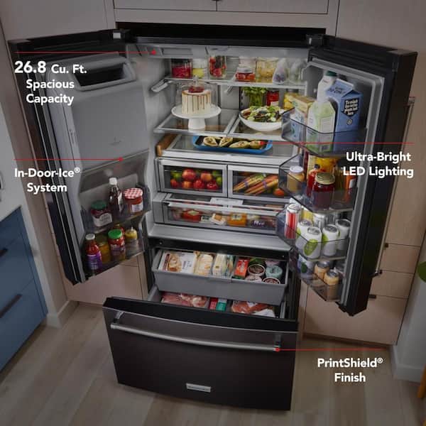 KitchenAid 26.8 cu. ft. French Door Refrigerator in Black