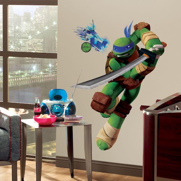 RoomMates 27.5 in. x 36.8 in. Teenage Mutant Ninja Turtles Leo Peel and Stick Giant Wall Decals