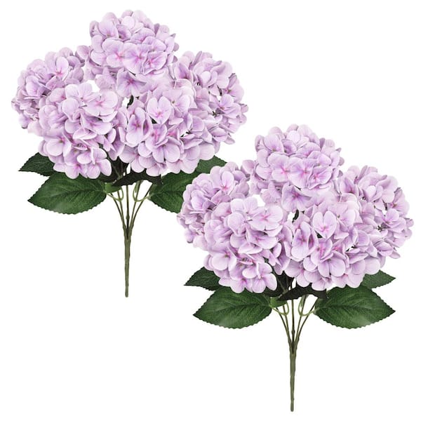LIVING LUXURY 18 in. Light Lilac Purple Natural Touch Artificial