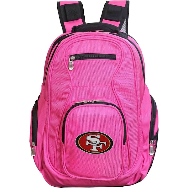 Mojo San Francisco 49-Yers 20 in. Pink Backpack with Laptop Compartment