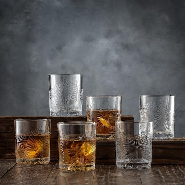 JoyJolt 6 - Piece 10oz. Glass Whiskey Glass Glassware Set & Reviews