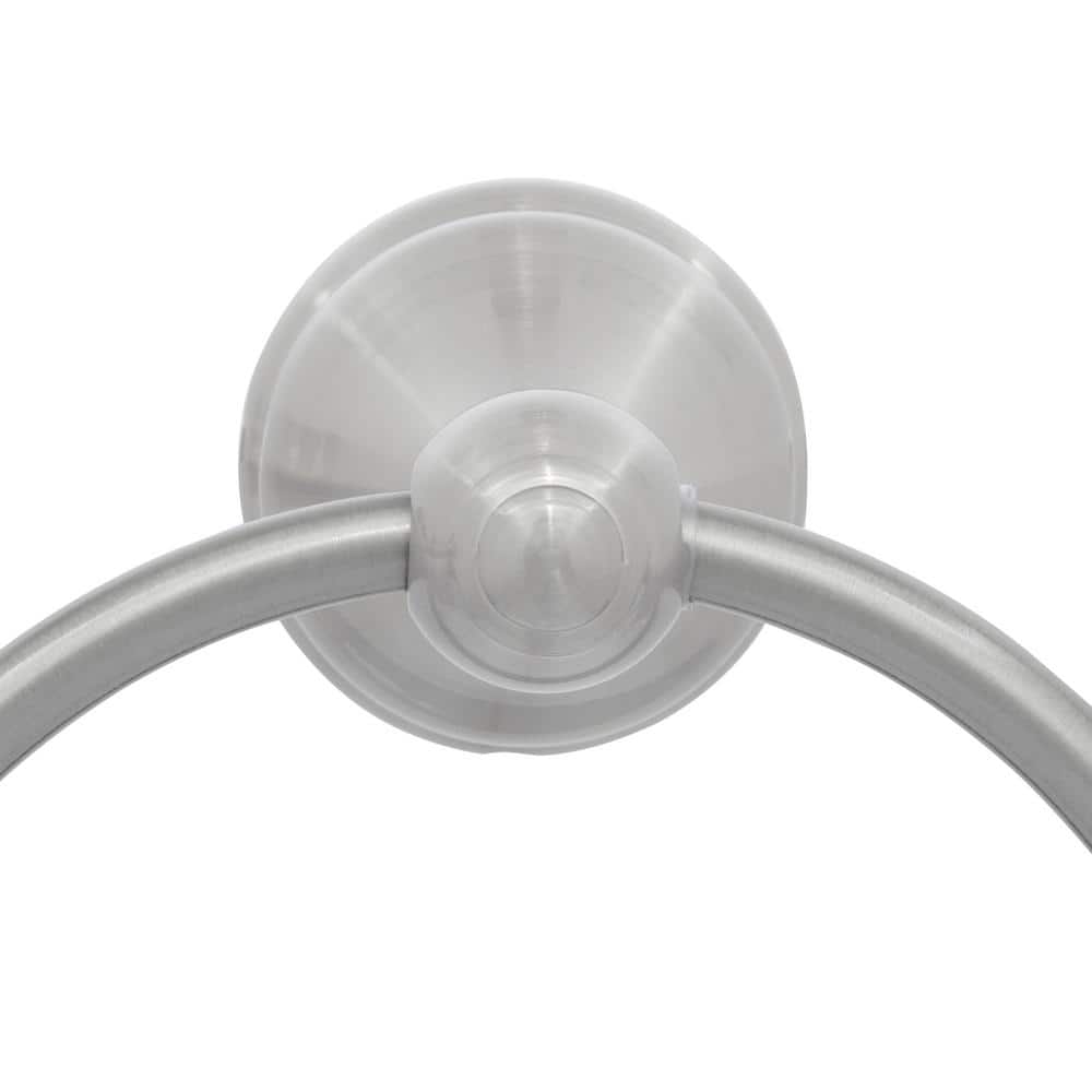 Satin Nickel 4-Piece Bathroom Hardware Set with Towel Bar