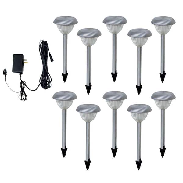 Brinkmann 10 Piece Low Voltage LED Stainless Steel Path Light Kit -DISCONTINUED