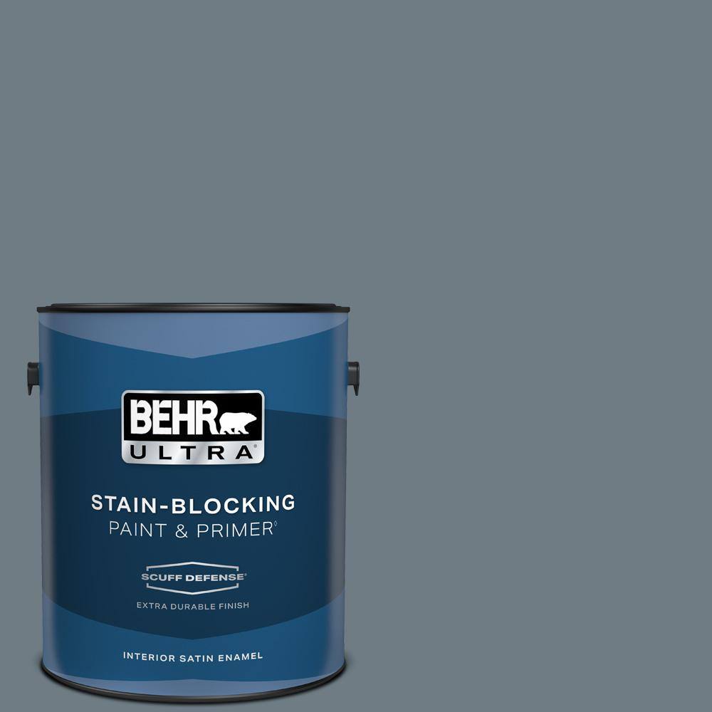 BEHR ULTRA 1 gal. N4905 Charcoal Blue Extra Durable Satin Enamel