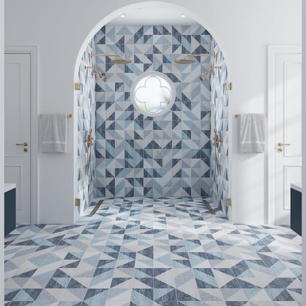 Lockwood 6.5 in. x 6.5 in. Blue Porcelain Matte Wall and Floor Tile (5.87 sq. ft./case) 20-Pack