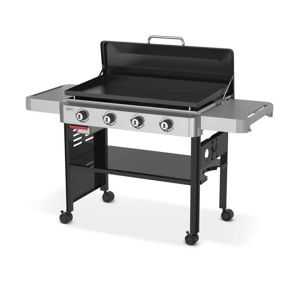 Griddle 4-Burner Propane Gas 36 in. Rust-Resistant Flat Top Grill in Black
