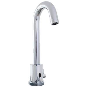 Sensorflo Battery Powered Single Hole Touchless Bathroom Faucet with Gooseneck in Polished Chrome