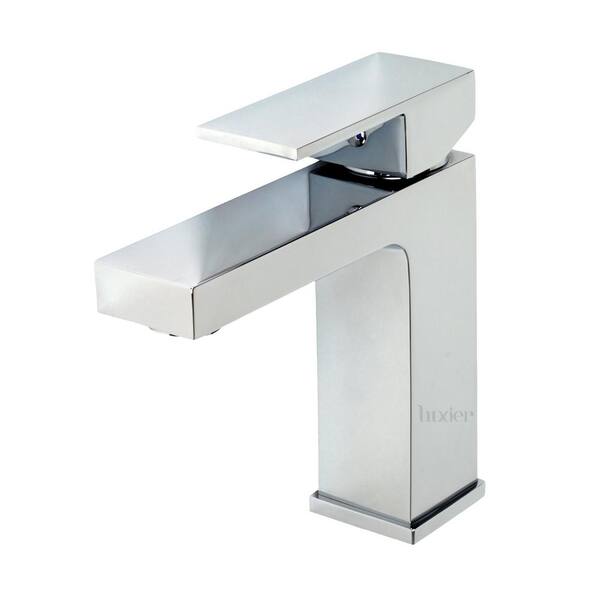 LUXIER Single Handle Single Hole Contemporary Bathroom Vanity Sink Lavatory Faucet cUPC NSF in Chrome