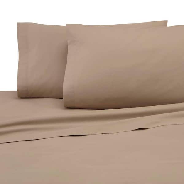 Martex 4-Piece Khaki Solid 225 Thread Count Cotton Blend King Sheet Set