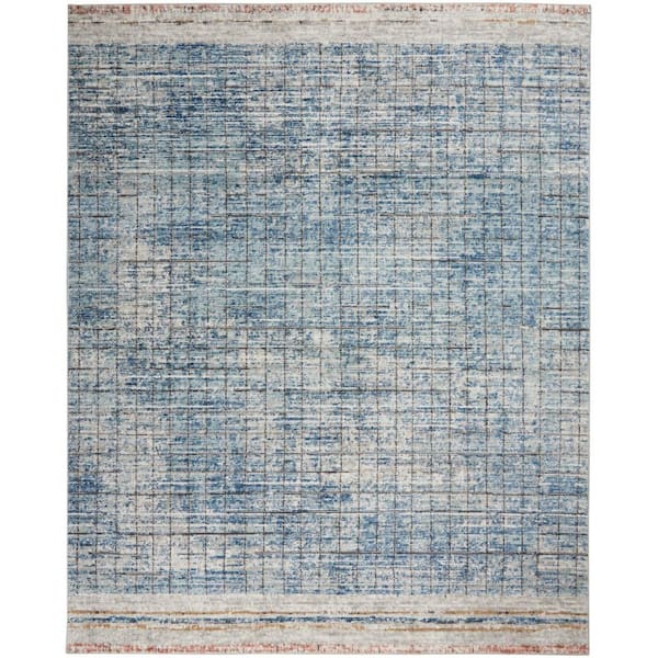 Nourison Concerto Blue 8 ft. x 10 ft. Abstract Contemporary Area Rug