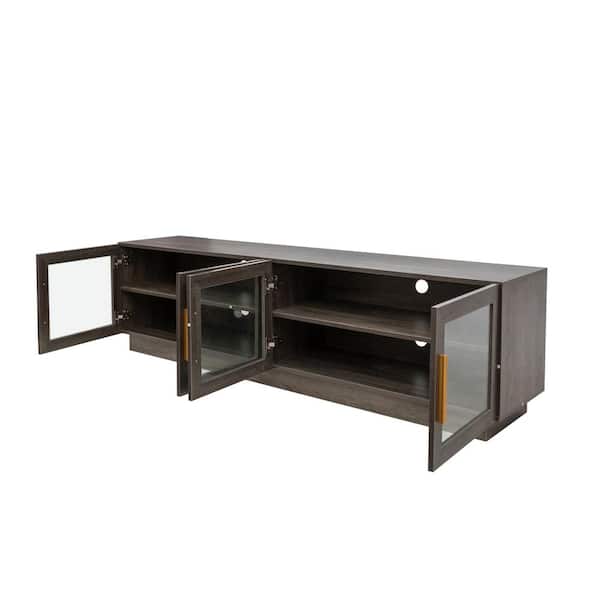 Unbranded 70.87 in. W x 15.75 in. D x 19.69 in. H Bathroom Gray Linen Cabinet