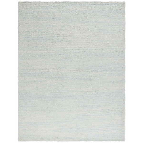 Casablanca 8 ft. x 10 ft. Light Blue Solid Color Flokati Area Rug