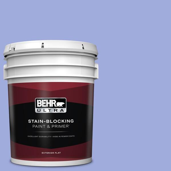 BEHR ULTRA 5 gal. #P540-4 Lavender Sky Flat Exterior Paint & Primer