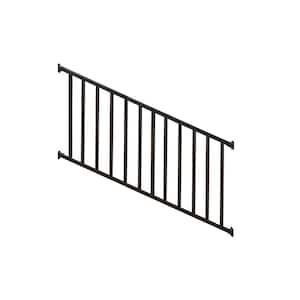 Stanford 36 in. H x 72 in. W Textured Black Aluminum Stair Railing Kit