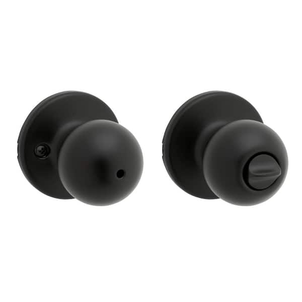 Polo Matte Black Bed/Bath Privacy Door Knob