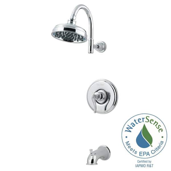 Pfister Ashfield 1-Handle Tub and Shower Faucet Trim Kit in Polished Chrome (Valve Not Included)