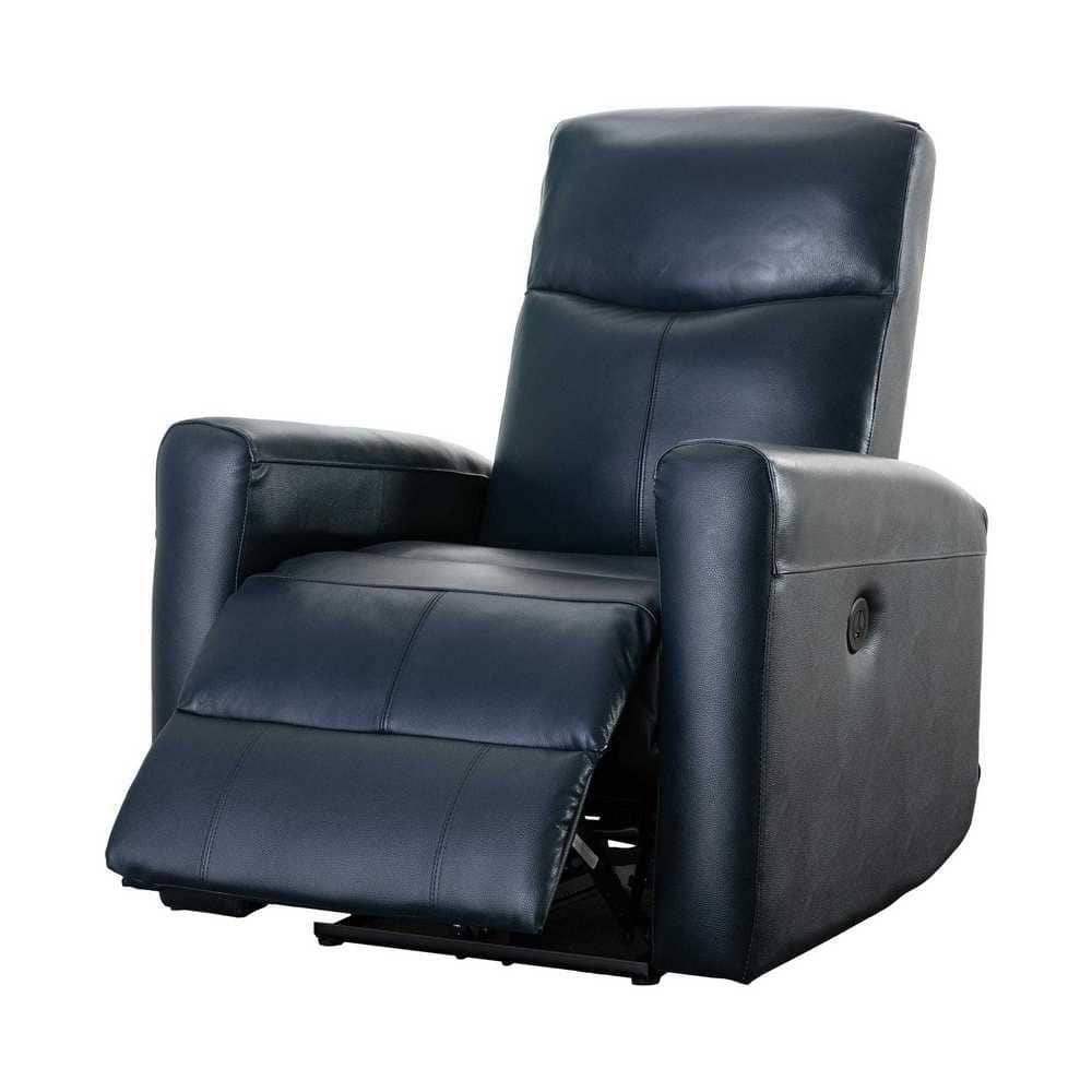 Hzlagm Yingj Blue Leather Adjustable Electric Massage Recliner with USB Port HZ9086BLUE The