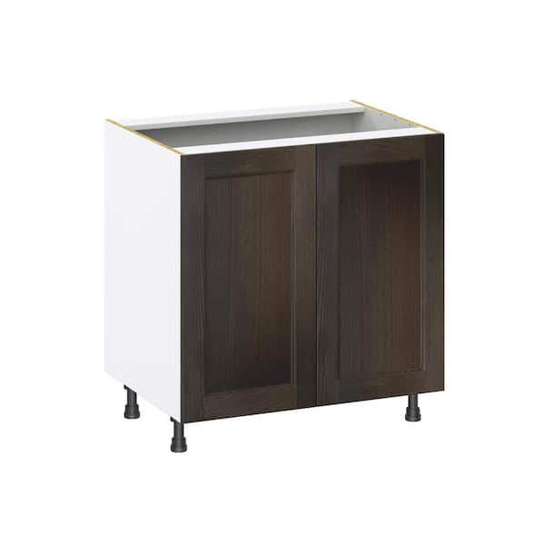 Georgetown 33 in. W x 24 in. D x 34.5 in. H Assembled Base Kitchen Cabinet in Chestnut with 3-Inner Drawers