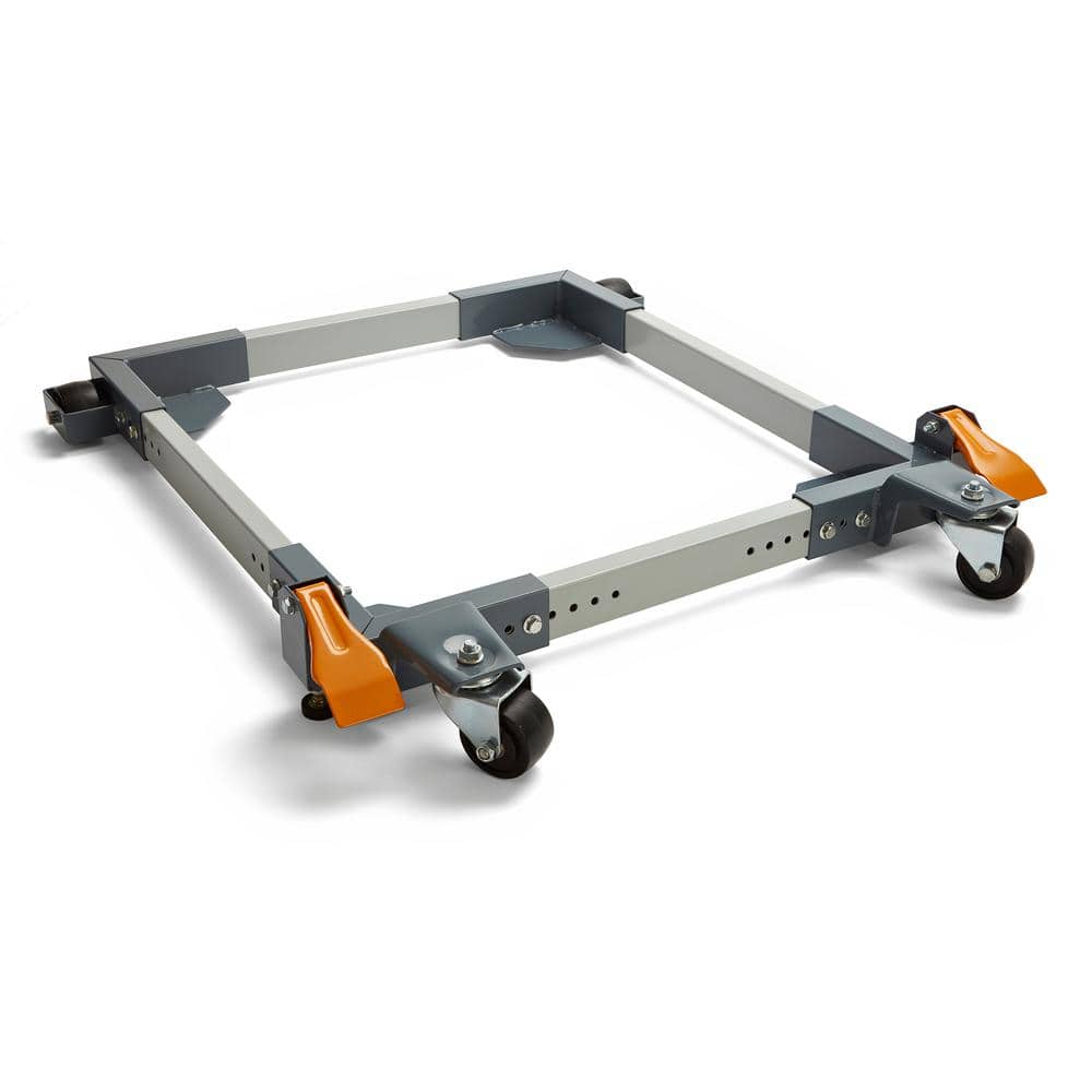 Heavy-Duty Adjustable Steel Mobile Base with Locking Casters
