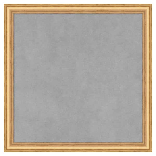 Amanti Art Salon Scoop Gold 18 in. x 18 in. Framed Magnetic Board