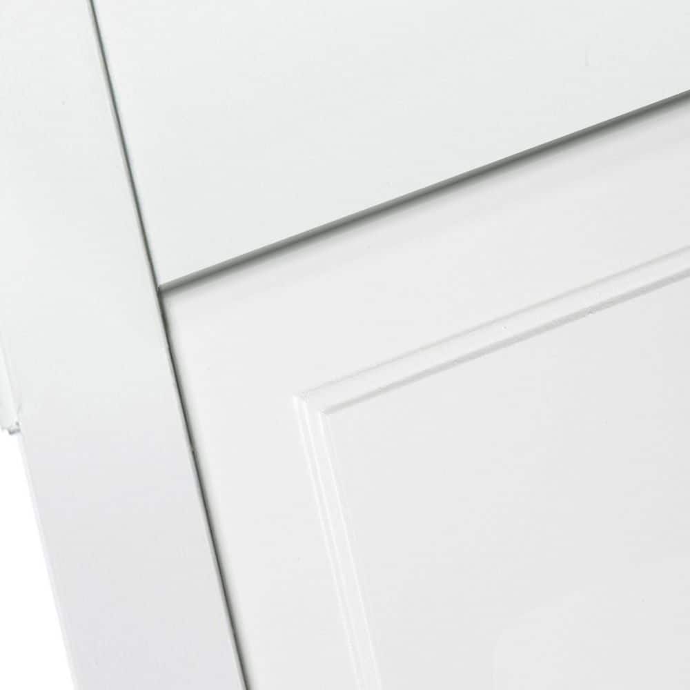 80 in. x 36 in. Plantation Louver-Panel Solid Core White Wood Bi-fold Door with Hardware