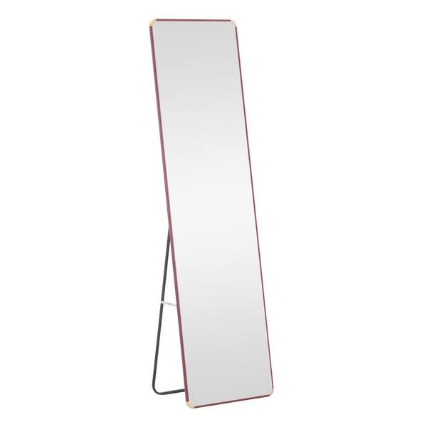 Tatahance 23.2 in. W x 65 in. H Rectangle Metal Red Frame Full-Length Mirror