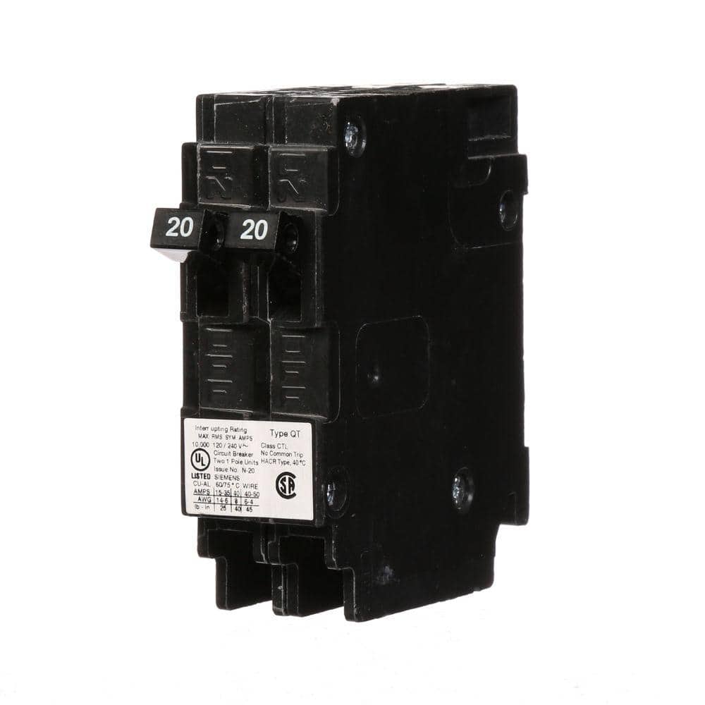 20 Amp Tandem Single Pole Type QT Circuit Breaker price history on PriceWatchPro