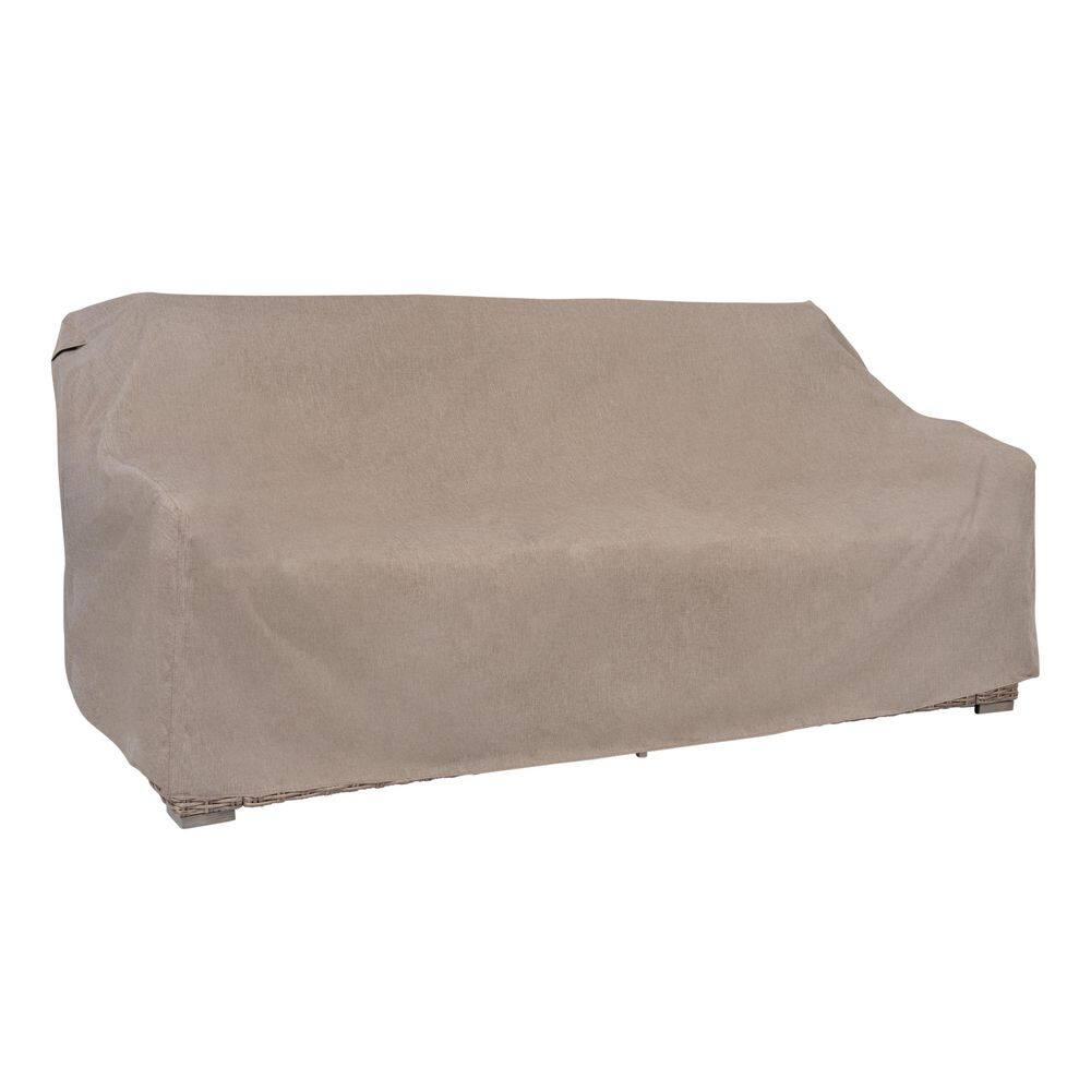 Sandstone Waterproof Polyester Patio Loveseat Covers, 82.5" x 38" x 38.25", Set of 2