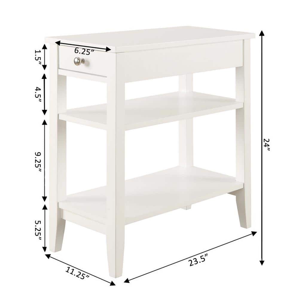 American Heritage 3-Tier Light Walnut End Table - thumbnail 3