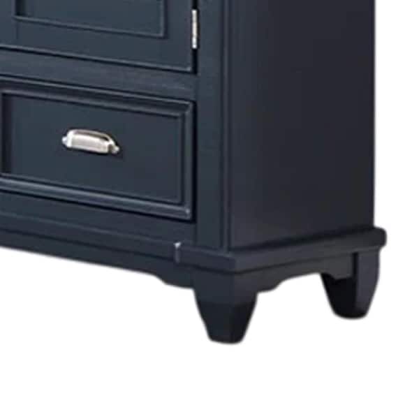 Benjara Zeny Slate Blue 5-Drawer 63.87 in. Wide Dresser without