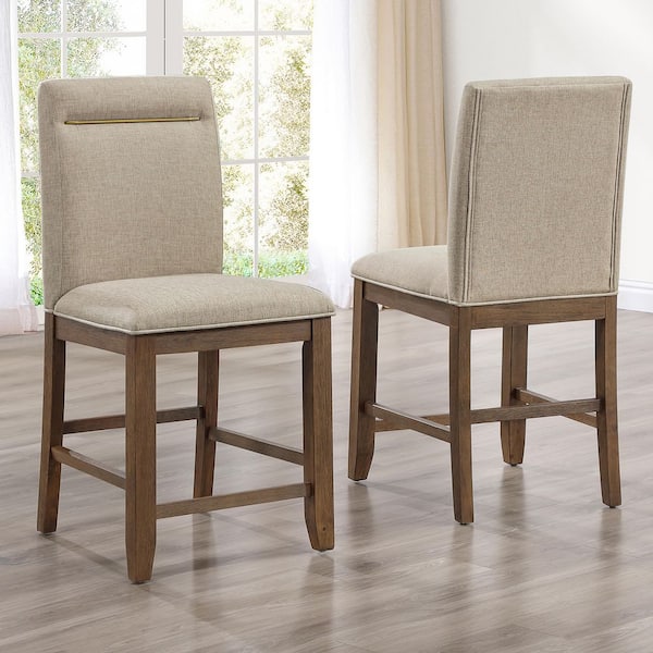 Garland Tan Upholstered Counter Height Side Chair Set of 2