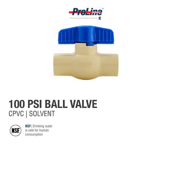 1-1/2" SOLVENT PXL CPVC BALL VALVE M0509-5UEA6-WH08-GRA TAN CBV-1500-S 