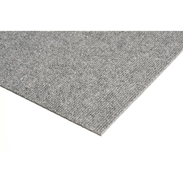 Inspirations - Smoke - Gray Residential 18 x 18 in. Peel and Stick Carpet Tile Square (36 sq. ft.)