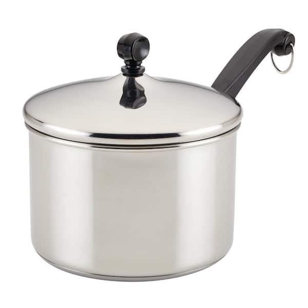 Farberware Classic Series 3 qt. Stainless Steel Nonstick Sauce Pan with Lid  50003 - The Home Depot