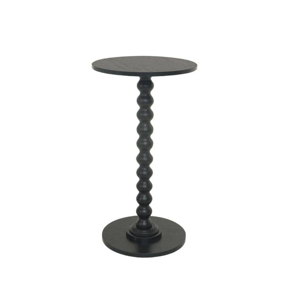 11.8 in Round Black Pine Wood Outdoor Side Snack Tables Modern Accent Nightstand price history on PriceWatchPro