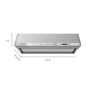 36 in. Convertible Under Cabinet Range Hood in Stainless Steel