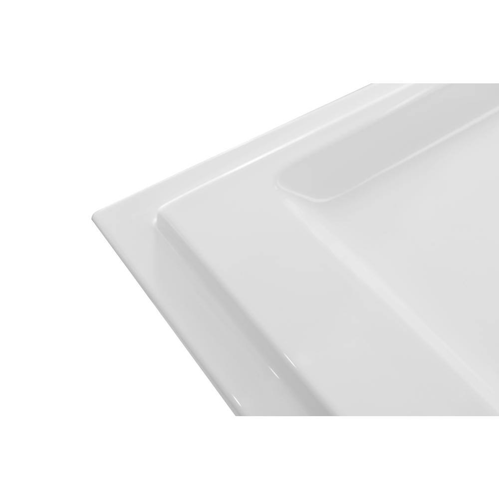Vasu 60'' x 36'' White Acrylic Shower Wall System