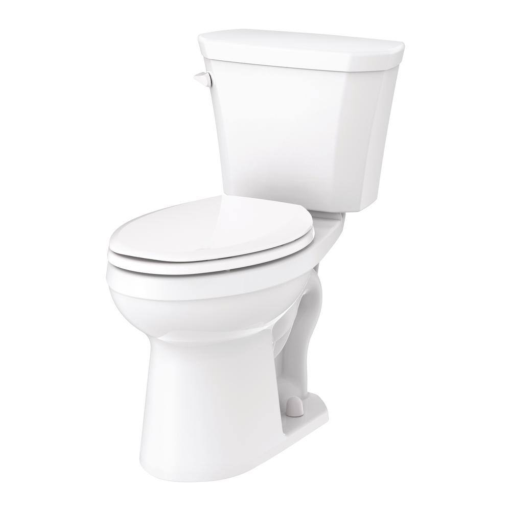 White High Efficiency Two Piece Elongated Toilet