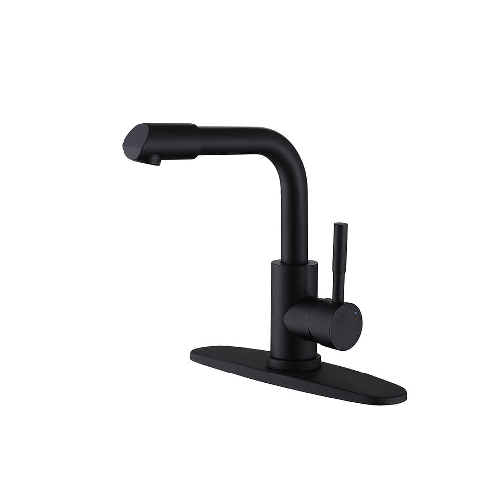 Single Handle Single Hole Bathroom Faucet 2.0 GPM with Deckplate, 360° Rot