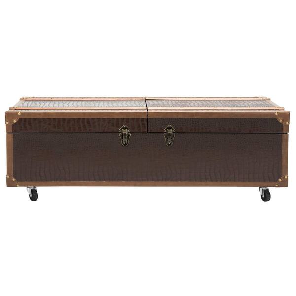 SAFAVIEH Zoe Brown Storage Coffee Table FOX9515A The Home Depot