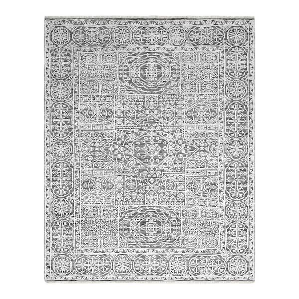 Solo Rugs Charles Handmade Gray 9 ft. x 12 ft. Area Rug