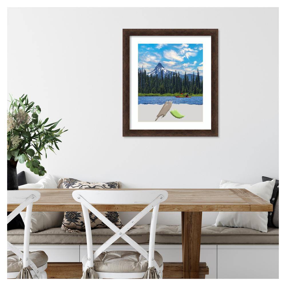 Warm Walnut Narrow Wood Picture Frame 16"x20"
