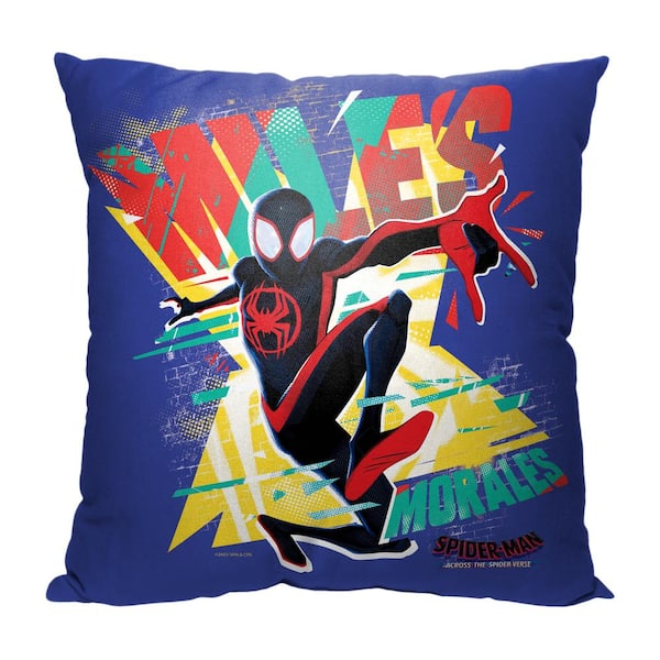 THE NORTHWEST GROUP Marvel Spiderman Across The Spiderverse Its Miles Printed Multi-Colored Throw Pillow