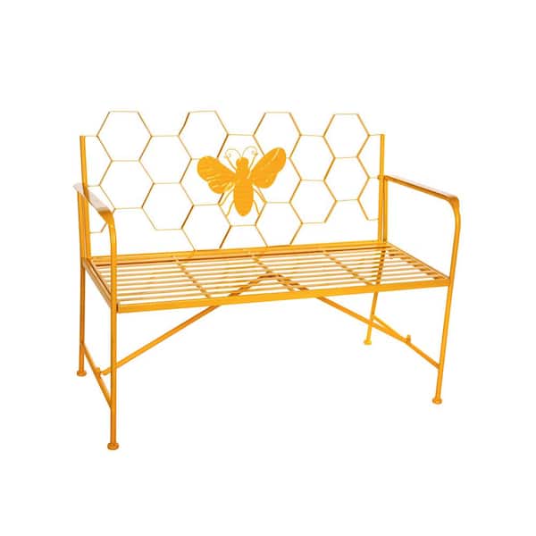 Evergreen Enterprises 44 in. Bee and Honeycomb Metal Bench